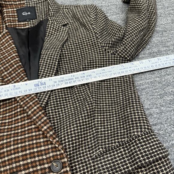 Rails Blazer Women Small Cody Double Breasted Wool Blend Tween Plaid Two Tone - Picture 6 of 12